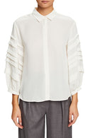 Pleat Sleeve Shirt - Offwhite