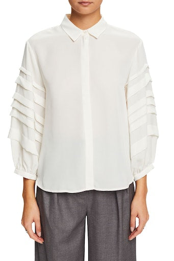 Pleat Sleeve Shirt - Offwhite