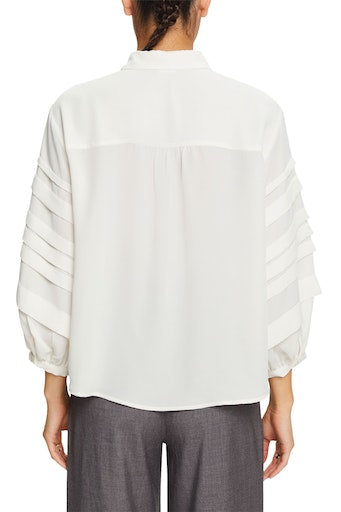 Pleat Sleeve Shirt - Offwhite