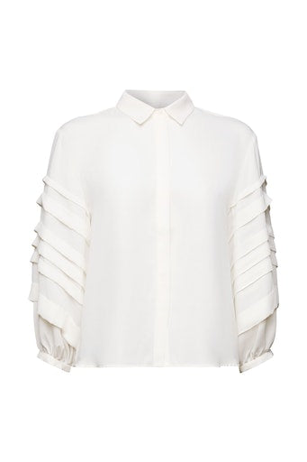 Pleat Sleeve Shirt - Offwhite