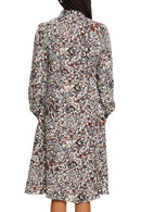 Print Dress - Brown
