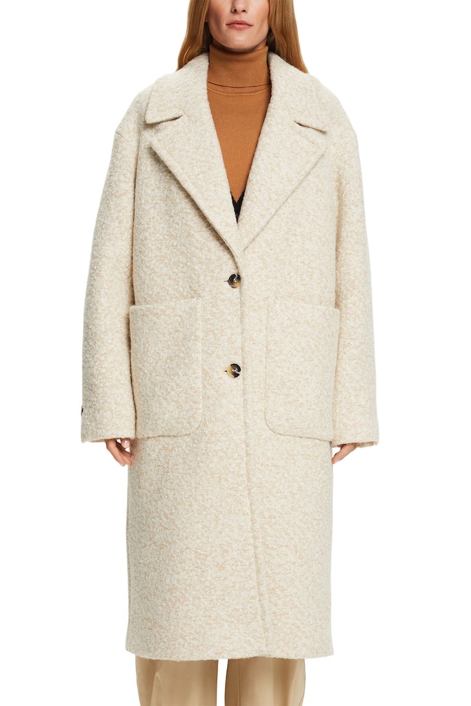 Casual 2 Tone Coat - Sand