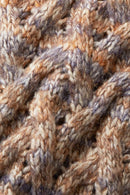 Casual Round Neck Cable Jumper - Bright Blue