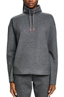 High Neck Sweatshirt - Medium Grey