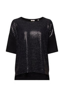 Foil Paillette Top - Black