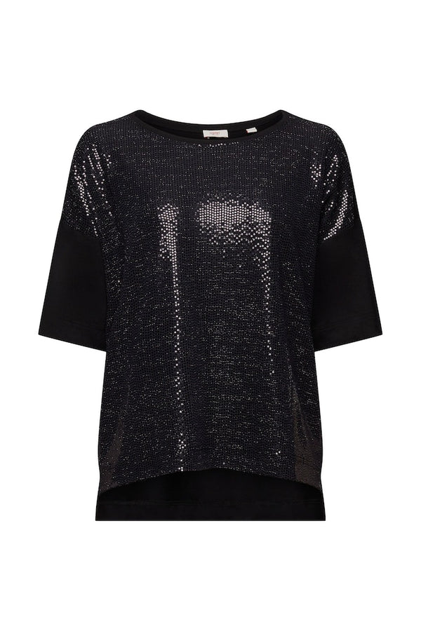 Foil Paillette Top - Black