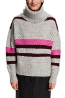 Boucle Roll Neck Jumper - Light Grey