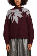 Jacquard Jumper - Bordeaux Red