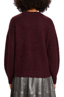 Jacquard Jumper - Bordeaux Red