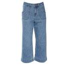 Etta Wide Leg Crop Jean - Light Wash