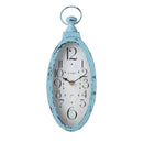 Oval Clock With Blue Frame
