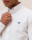 Long Sleeve Oxford Shirt - White