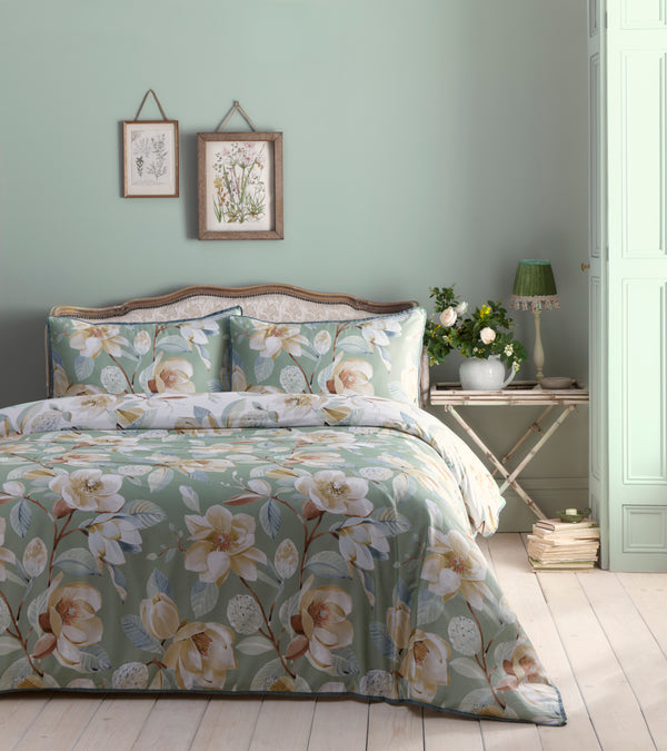 Eleanor Green Duvet Cover Set