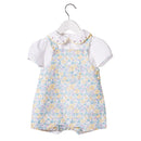 Elodie Dungaree Set - Lemon/blue