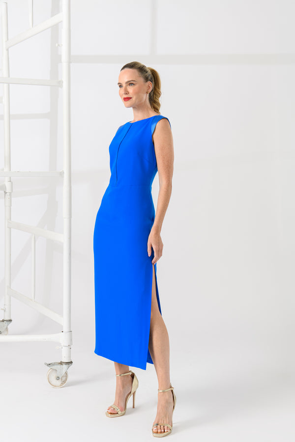 Erin Dress - Mid Blue