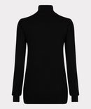 Shoulder Detail High Neck Jumper - Black