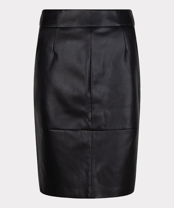 PU Pencil Skirt - Black