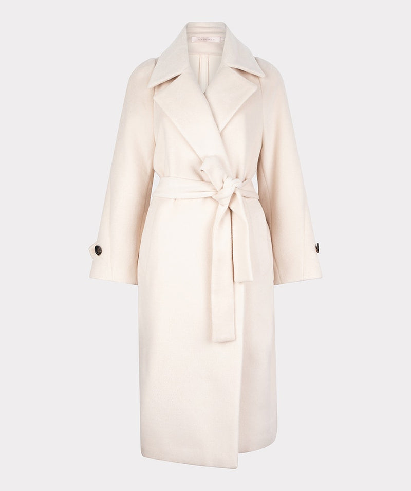 Belted Long Coat - Light Sand