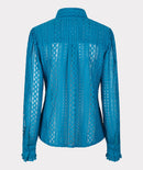 Puff Sleeve Lace Blouse - Petrol