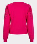 Anglaise Embroidered Jumper - Fuchsia