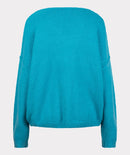 V Neck Jumper - Peacock Blue