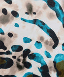 Animal Print V Neck Blouse - Print