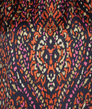 Gathered Collar Print Blouse - Print