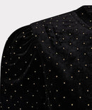 Velvet Studs Top - Black