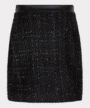 Tweed Overlap Skirt - Black