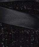 Tweed Overlap Skirt - Black