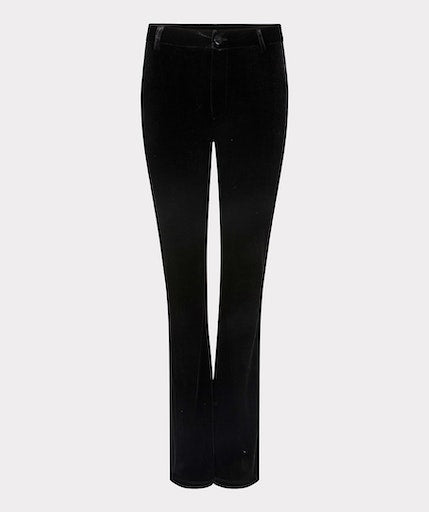 Velour Flair Trousers - Black