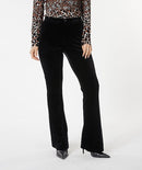 Velour Flair Trousers - Black