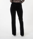 Velour Flair Trousers - Black