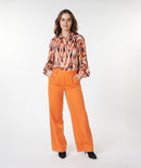 Elastic Waist Trouser - Pumpkin