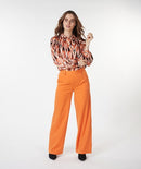 Elastic Waist Trouser - Pumpkin