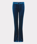 Velour Flair Trousers - Galaxy Blue