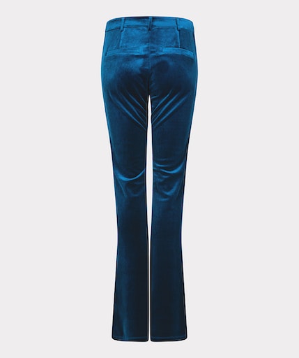Velour Flair Trousers - Galaxy Blue