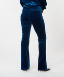 Velour Flair Trousers - Galaxy Blue