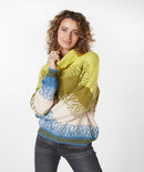 Striped Polo Neck Jumper - Multicolour