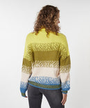 Striped Polo Neck Jumper - Multicolour