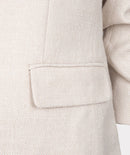 Linen Look Blazer - Sand