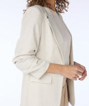 Linen Look Blazer - Sand