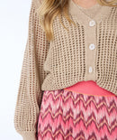 Open Knit Cardigan - Gold