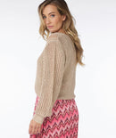 Open Knit Cardigan - Gold