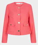Slub Boucle Blazer - Strawberry