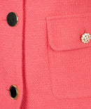 Slub Boucle Blazer - Strawberry