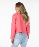 Slub Boucle Blazer - Strawberry