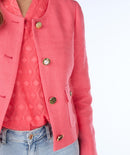 Slub Boucle Blazer - Strawberry