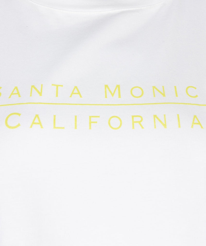 Santa Monica T-Shirt - Off White/lime