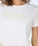 Santa Monica T-Shirt - Off White/lime